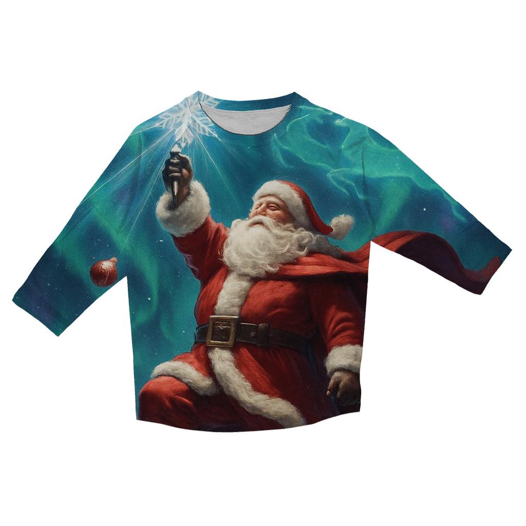 Cosmic Aurora Santa Voyage cotton quarter sleeve shirts