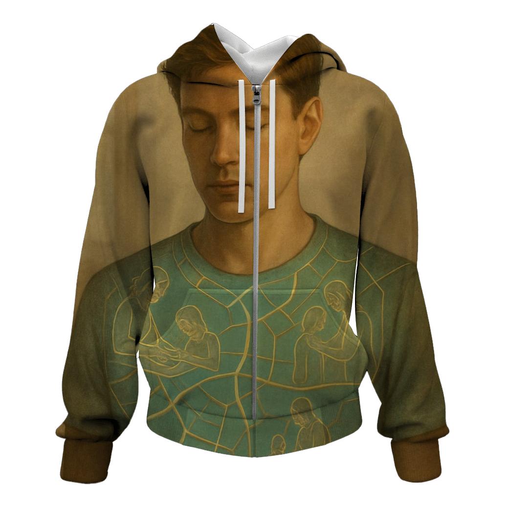 The Map She Drew Inside My Heart embroidered hoodies