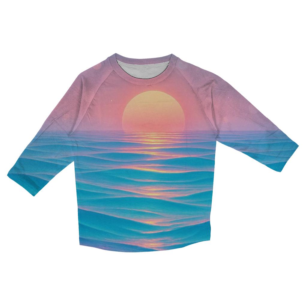 Twilight Tides Of Prism Bay stylish quarter sleeve tops