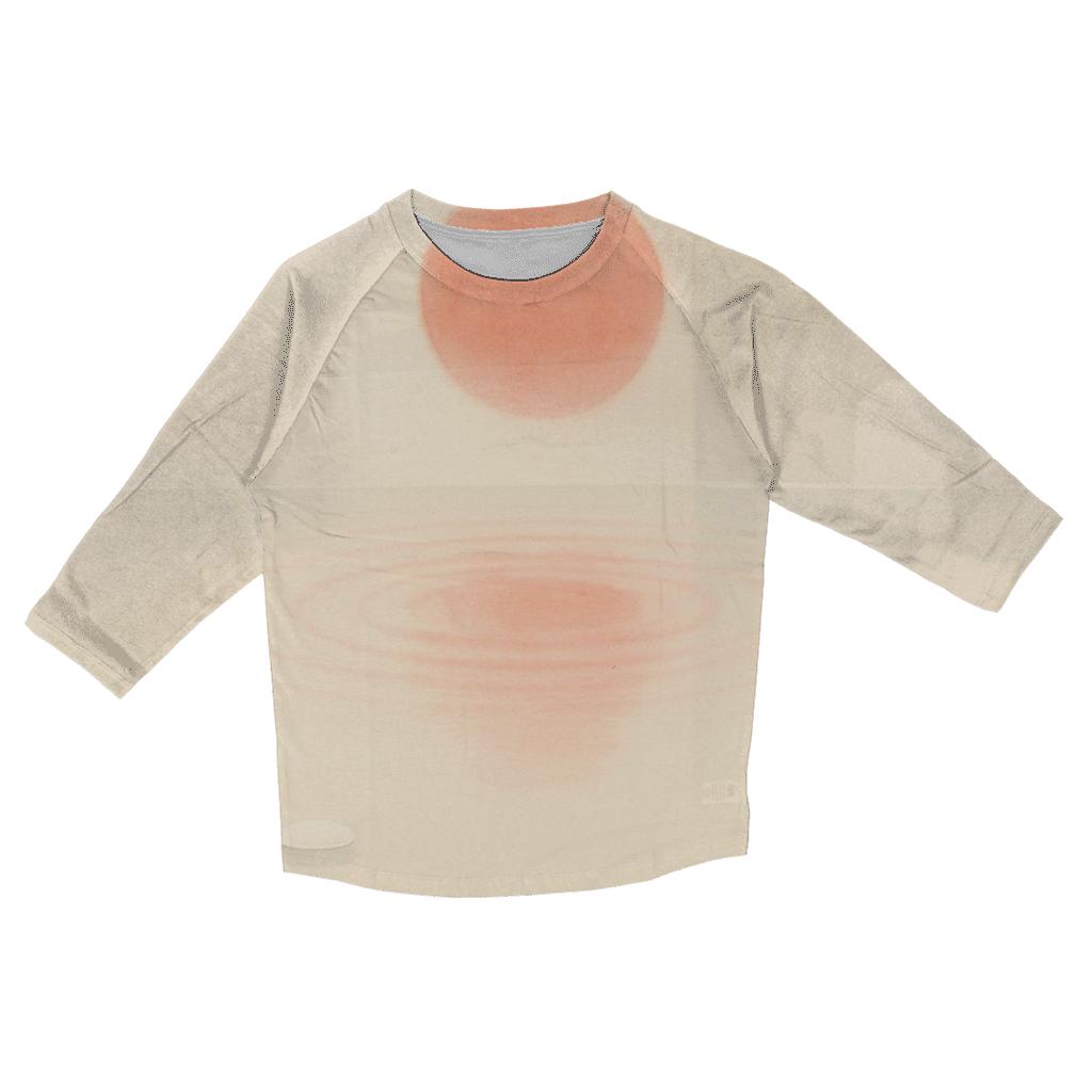 Japanese Flag Reflected In Zen Water Garden cotton quarter sleeve shirts