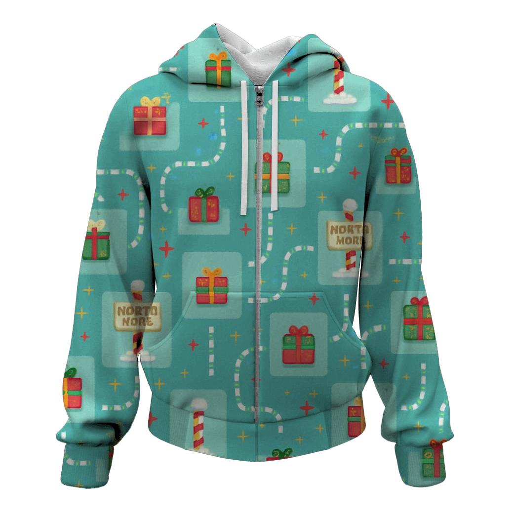 North Pole Signpost Tile Trail Design hoodie trends