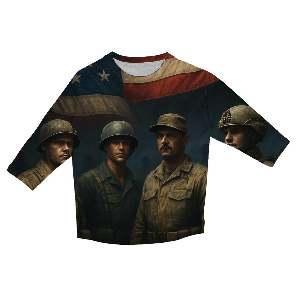 Brothers In Arms Under One Banner cotton quarter sleeve shirts
