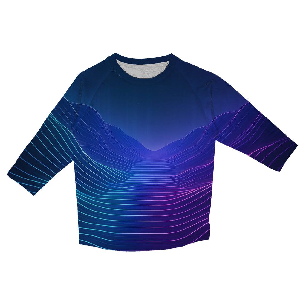 Aurora Circuit Gradient printed three quarter sleeve shirts