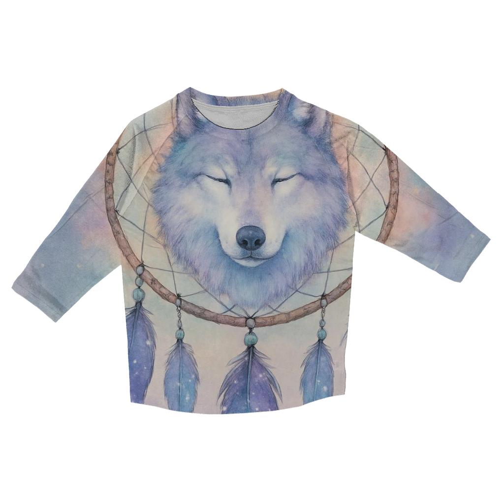 Celestial Dreamcatcher Wolf designer 3/4 sleeve blouses