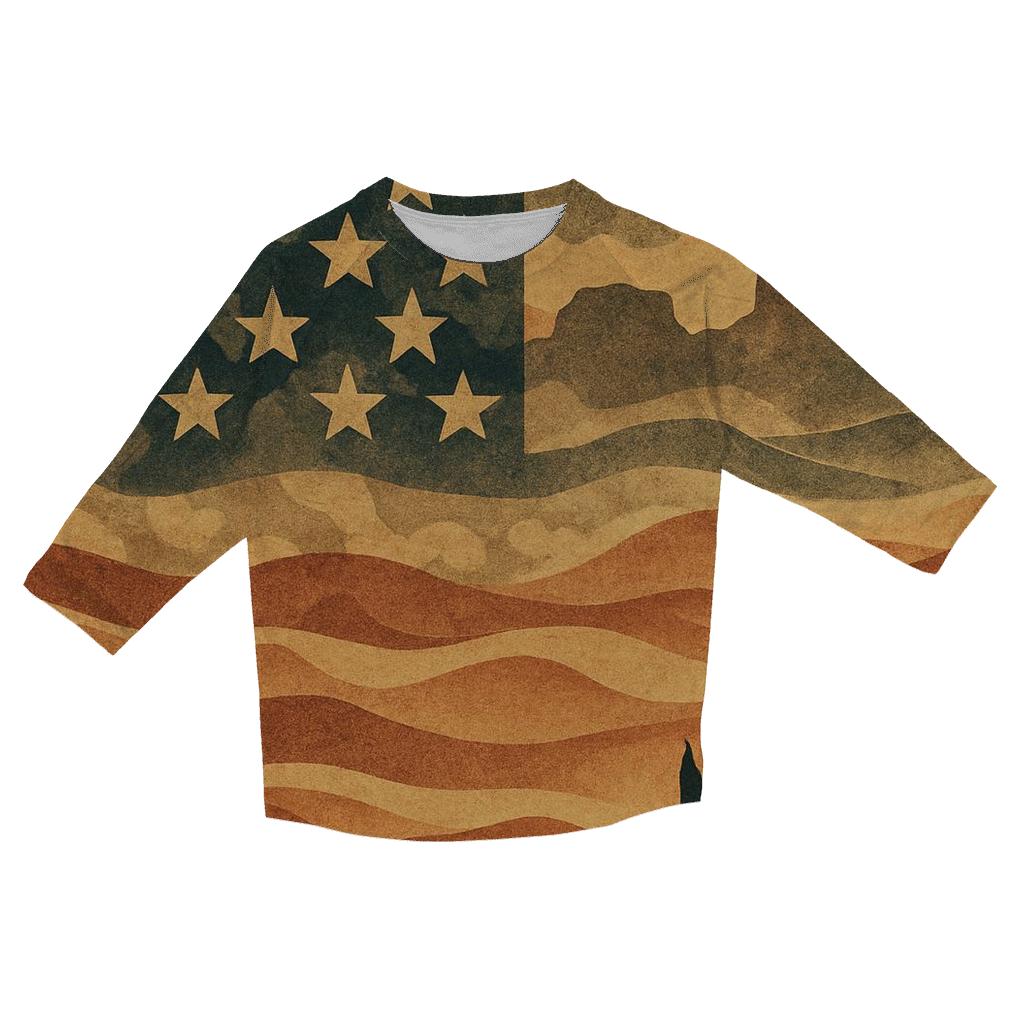Desert Camo Anthem printed three quarter sleeve shirts