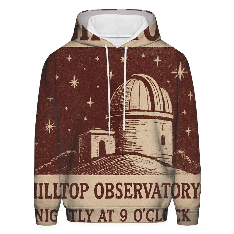 Old Observatory Night Tour Flyer zip-up hoodies