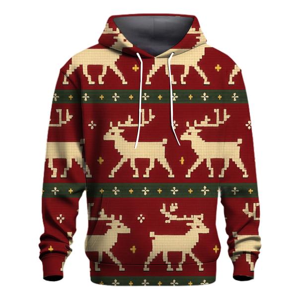 Polar Reindeer March Stripes Design hoodie trends