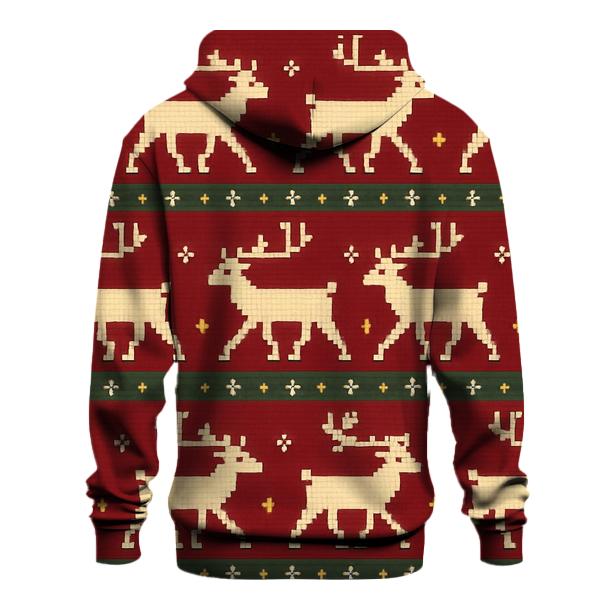 Polar Reindeer March Stripes Design hoodie trends
