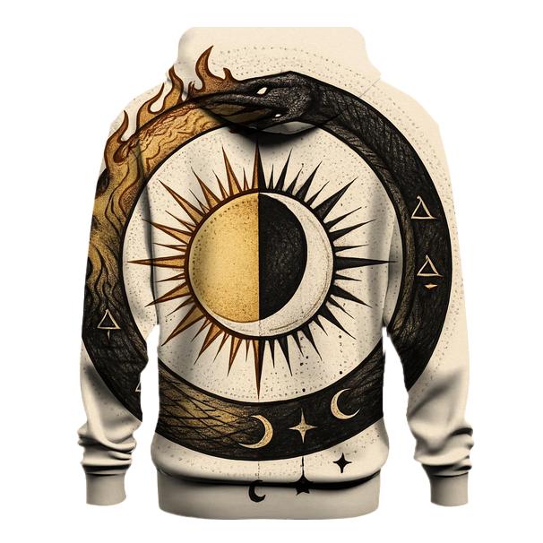 Alchemical Sun Moon Ouroboros lightweight hoodies