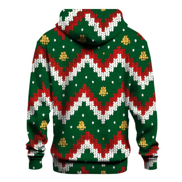 Candy Cane Pixel Zigzag Design premium hoodies