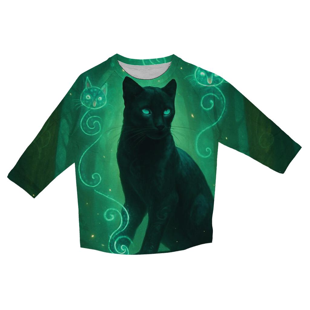 Mystic Rune Forest Panther designer 3/4 sleeve blouses