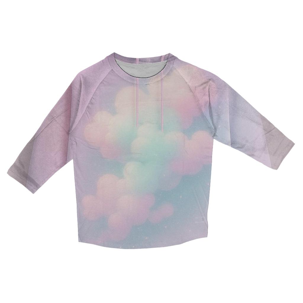Pastel Dream Cloud Gradient printed three quarter sleeve shirts