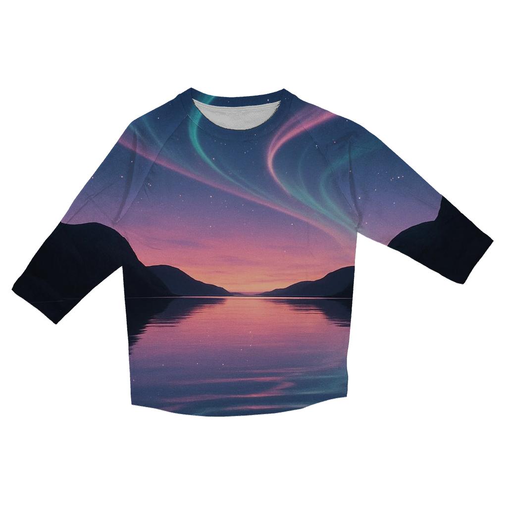 Aurora Lagoon At Rose Quartz Sunset fashion 3/4 sleeve shirts
