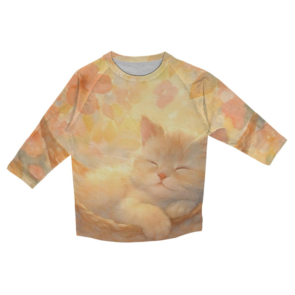 Sunrise Garden Hammock Kitten trendy 3/4 sleeve tops
