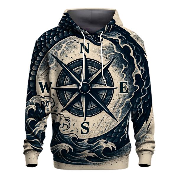 Storm Serpent Ouroboros Compass printed hoodies