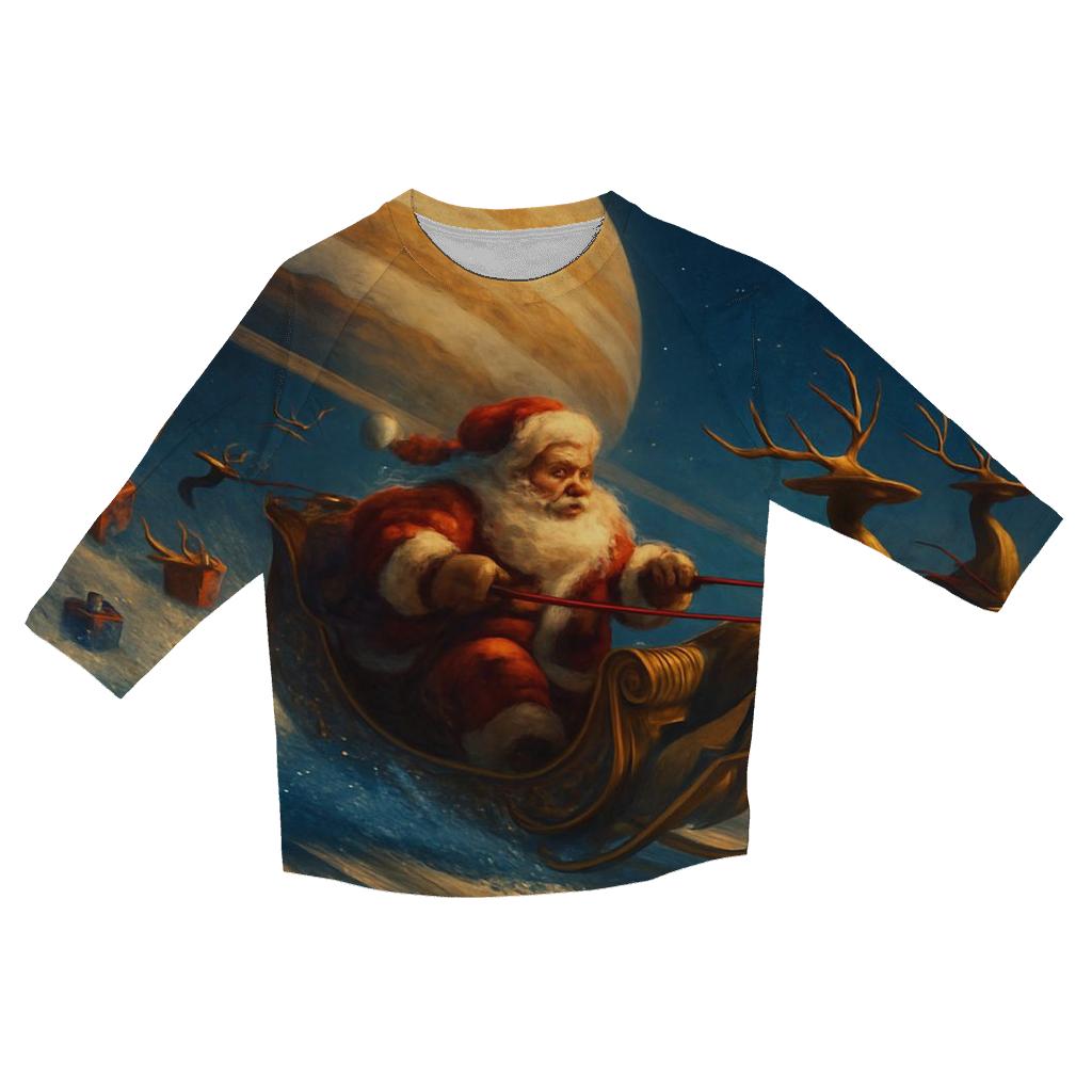 Ringed Planet Sleigh Drift fashion 3/4 sleeve shirts