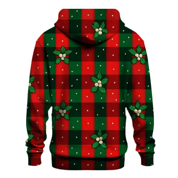 Mistletoe Confetti Plaid Design pullover hoodies