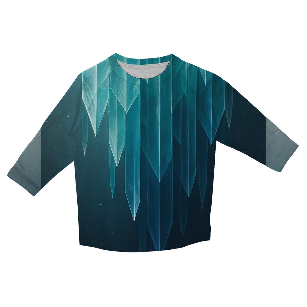 Crystal Veil Gradient stylish quarter sleeve tops