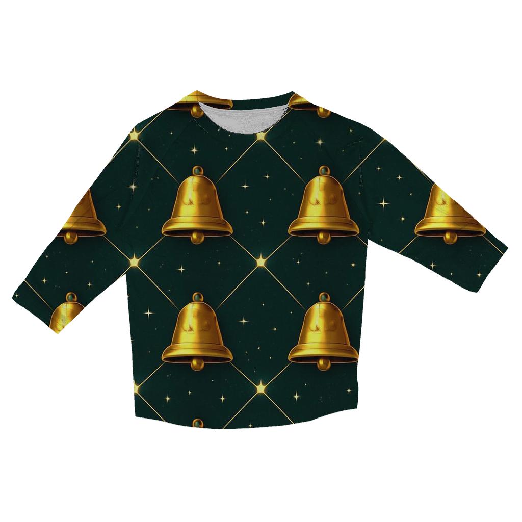 Celestial Bell Lattice On Midnight Green personalized 3/4 sleeve tees