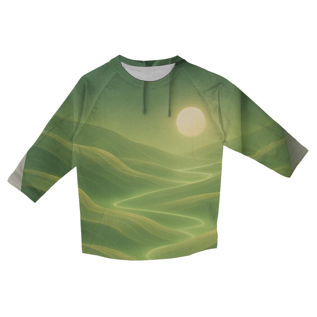 Luminous Valley Gradient stylish quarter sleeve tops