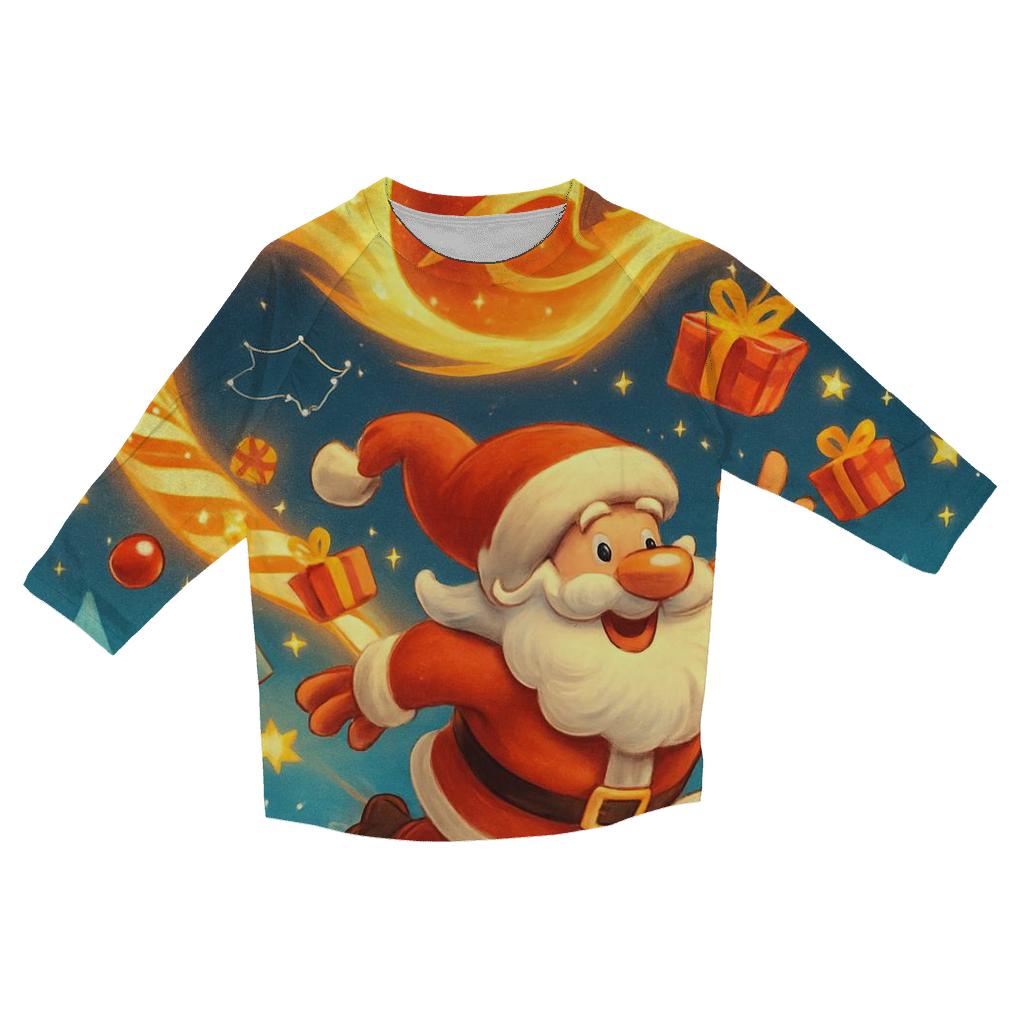 Polar Comet Trail Santa trendy 3/4 sleeve tops