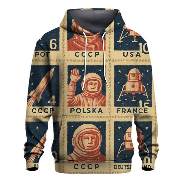 Retro Space Race Stamp Sheet hoodie designs