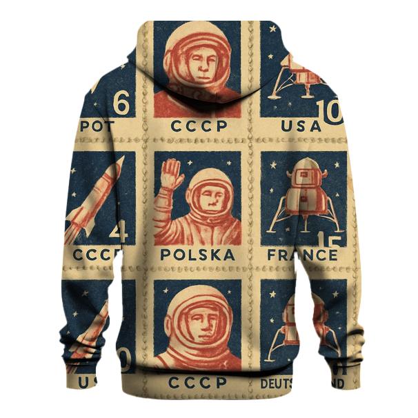 Retro Space Race Stamp Sheet hoodie designs
