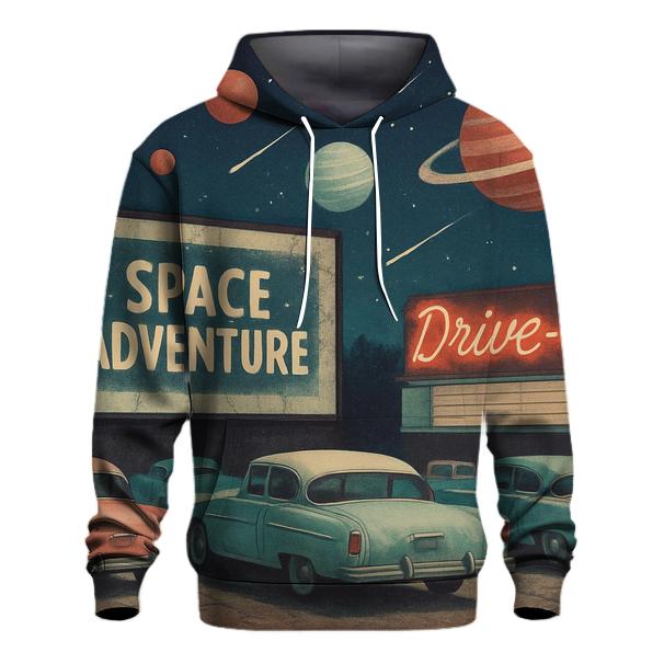 Vintage Cosmic Drive In Scene hoodie designs