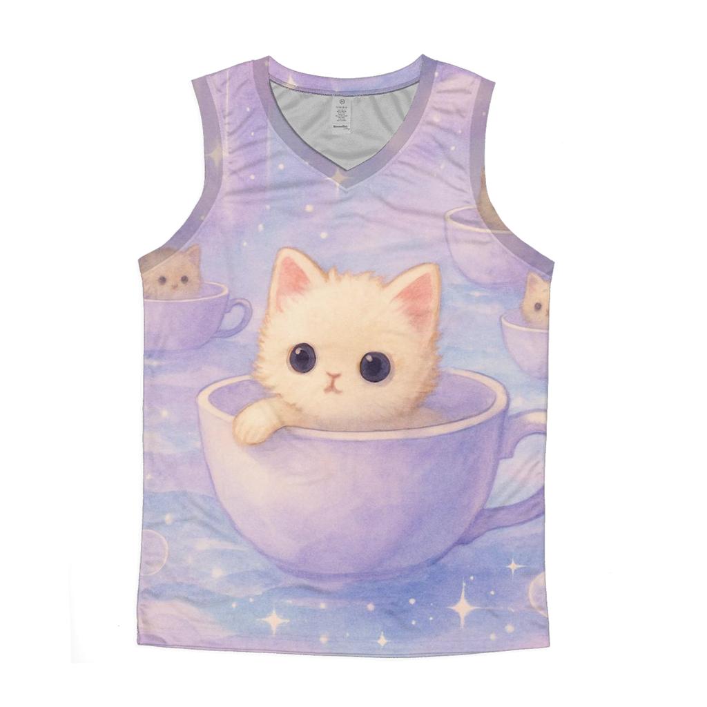 Starlit Teacup Cat Harbor casual summer tank tops