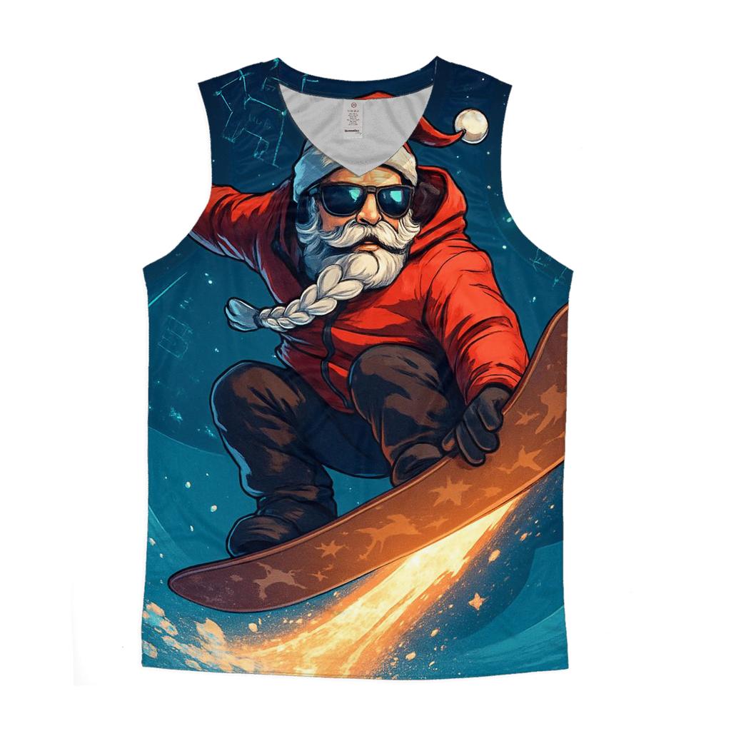 Starlight Snowboard Santa custom tank tops