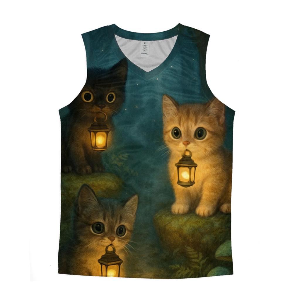 Forest Lantern Guardian Cats designer workout tanks