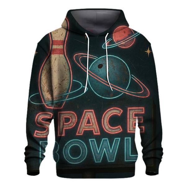 Distressed Neon Space Bowl Sign custom hoodies