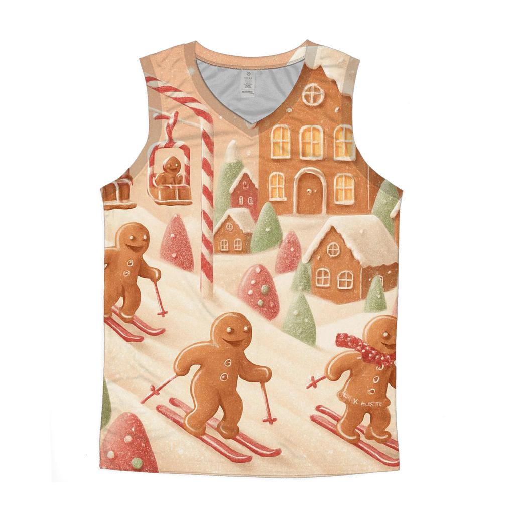 Gingerbread Ski Village Rush designer workout tanks