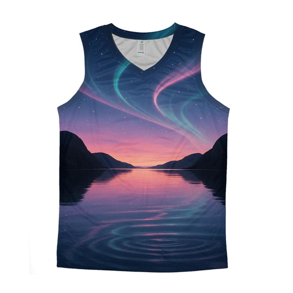 Aurora Lagoon At Rose Quartz Sunset custom tank tops