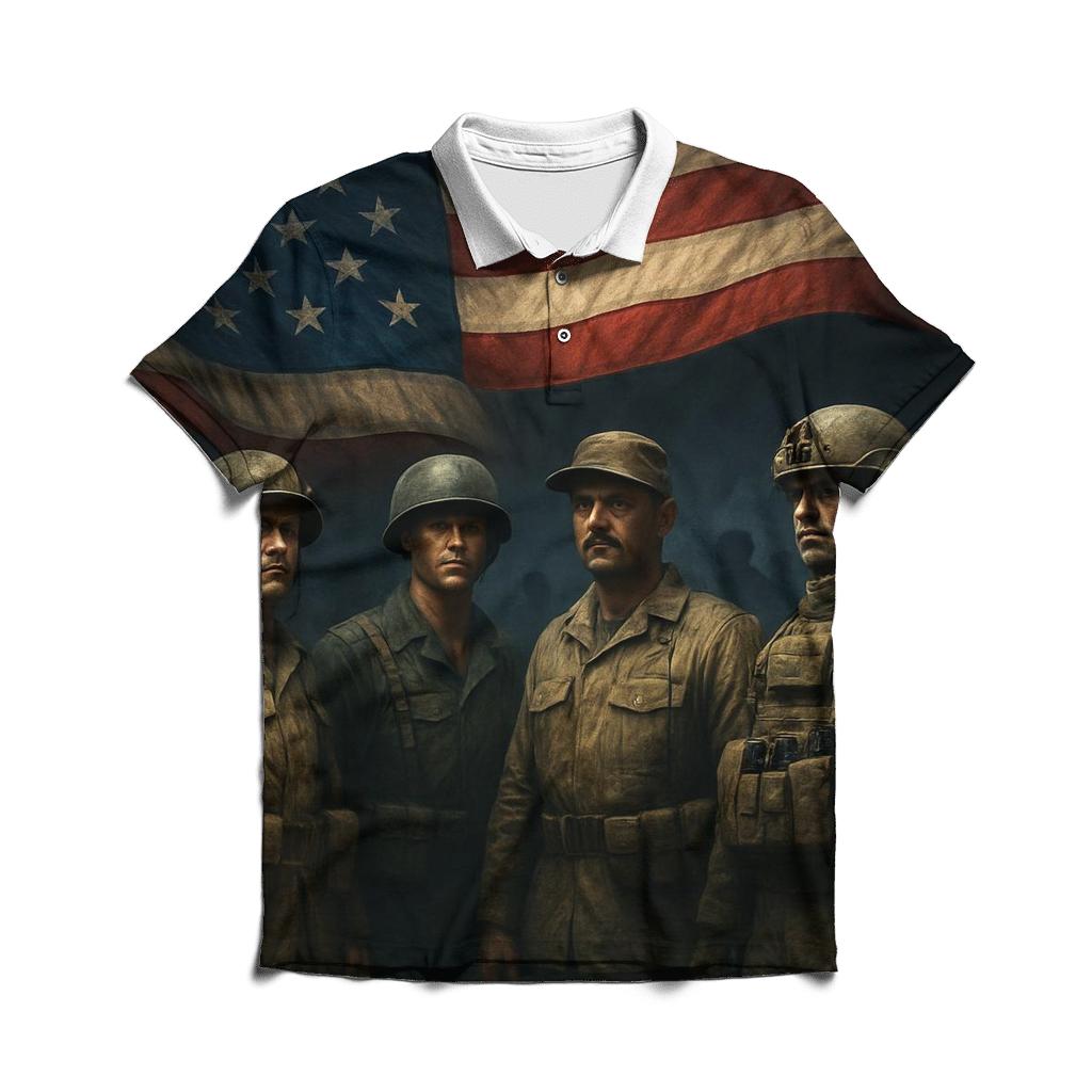 Brothers In Arms Under One Banner classic pique polos