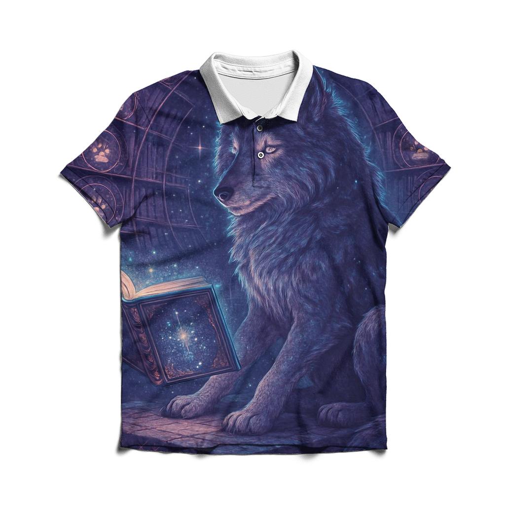 Astral Library Wolf Sage stylish collar polo tees