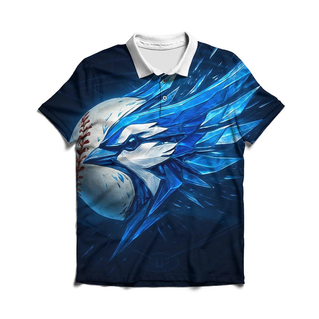 Feather Forged Velocity In Blue Jays Fusion personalized polo shirts
