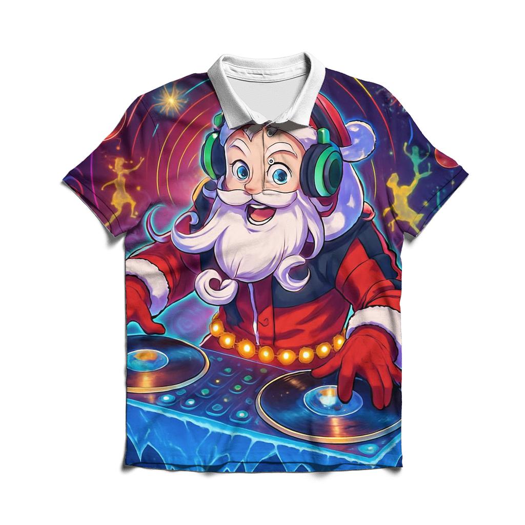 Supernova DJ Santa stylish collar polo tees