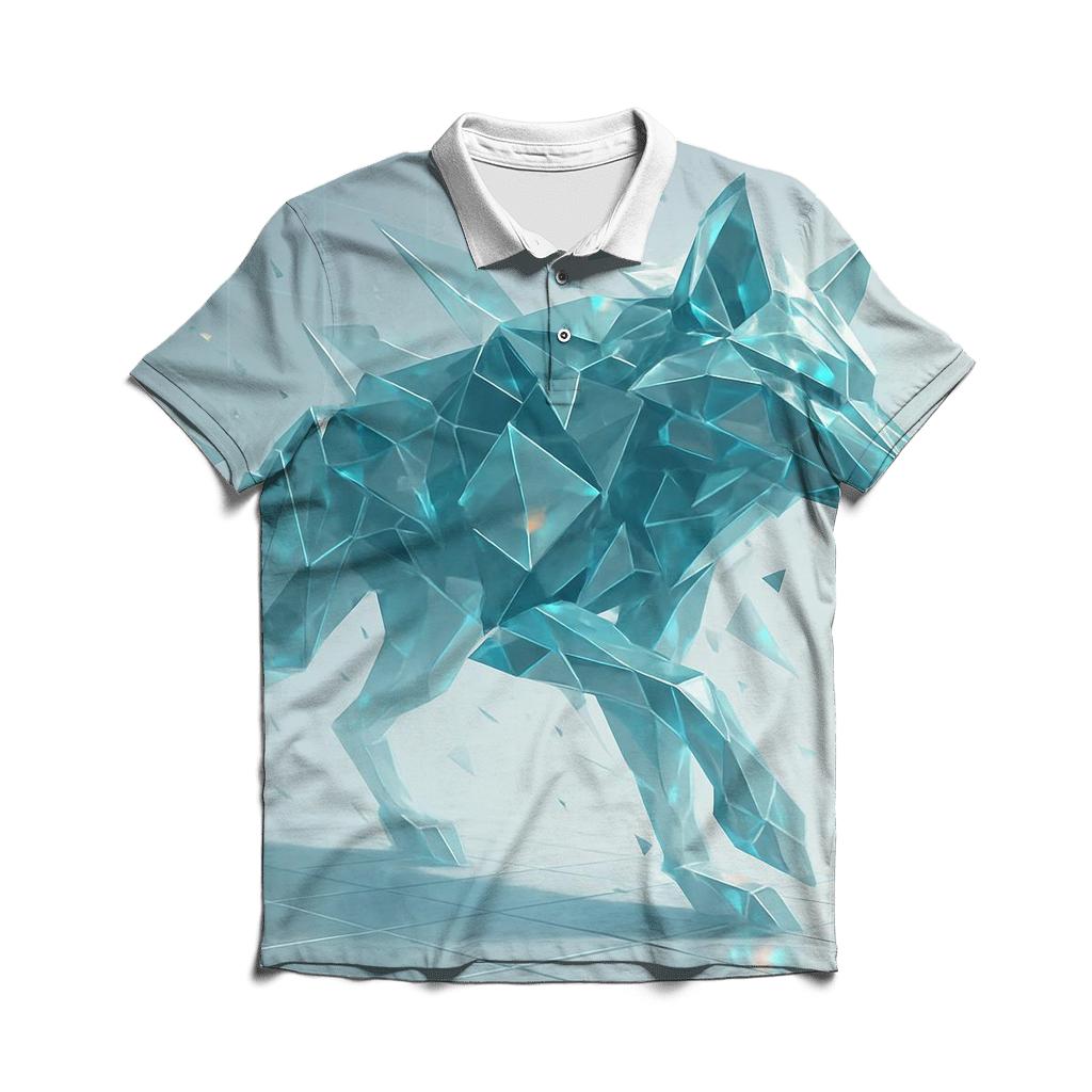 Quantum Shard Wolf branded logo polo shirts