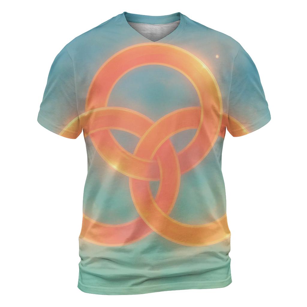 Prismatic Echo Gradient statement graphic shirts