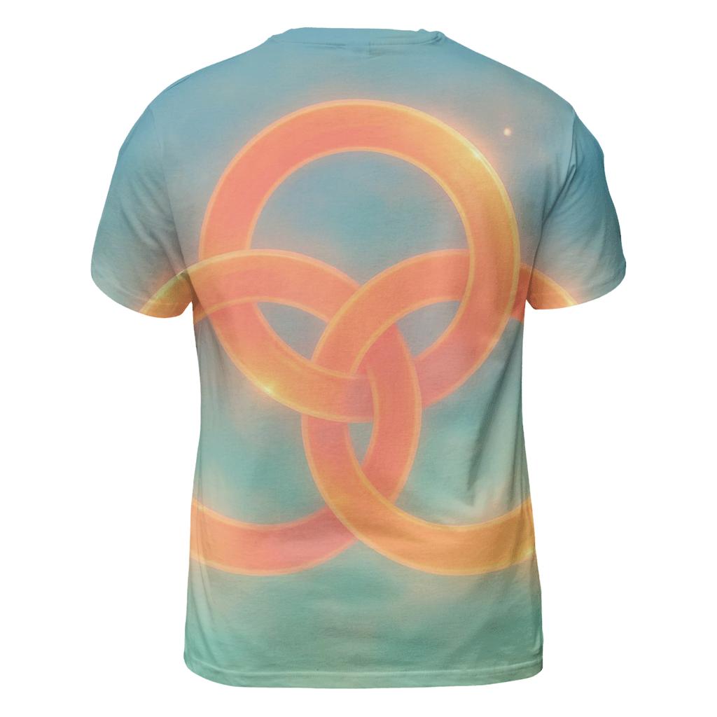 Prismatic Echo Gradient statement graphic shirts