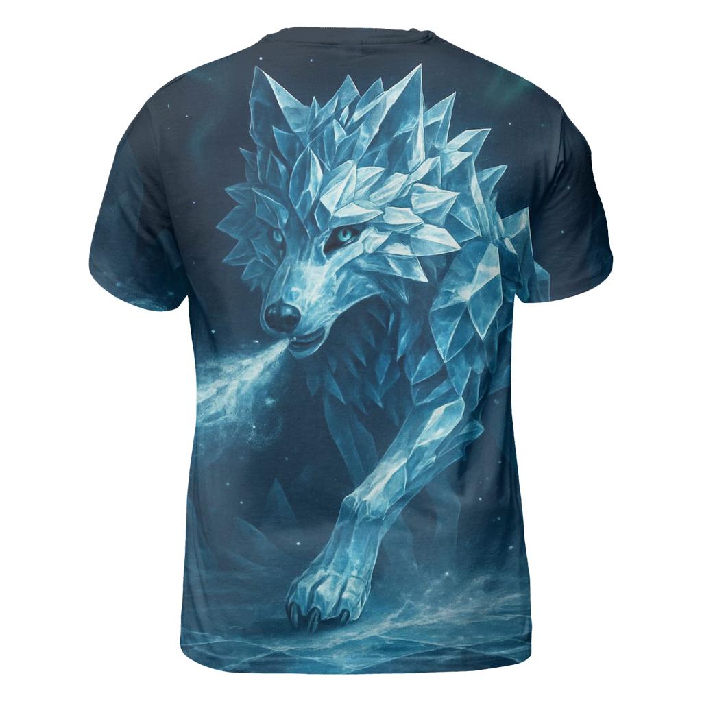 Luminous Frostbite Wolf designer pattern shirts