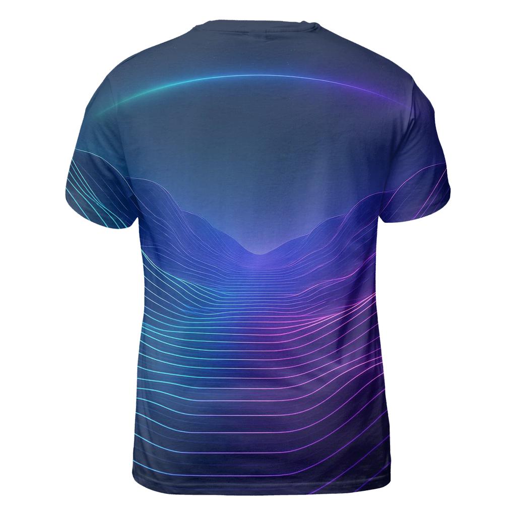 Aurora Circuit Gradient artistic all-over print tops