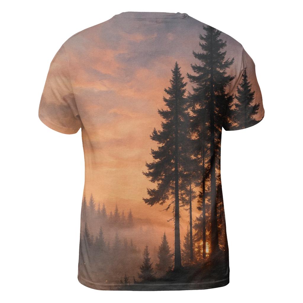 Whispering Pines In Ember Mist custom all-over print shirts