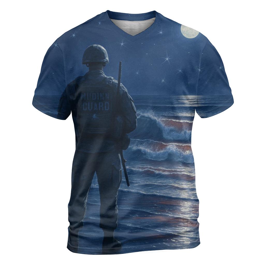 Silent Watch At The Homefront Shore artistic all-over print tops