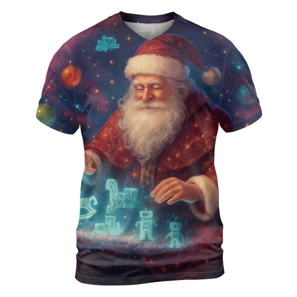 Nebula Workshop Santa trendy printed shirt styles