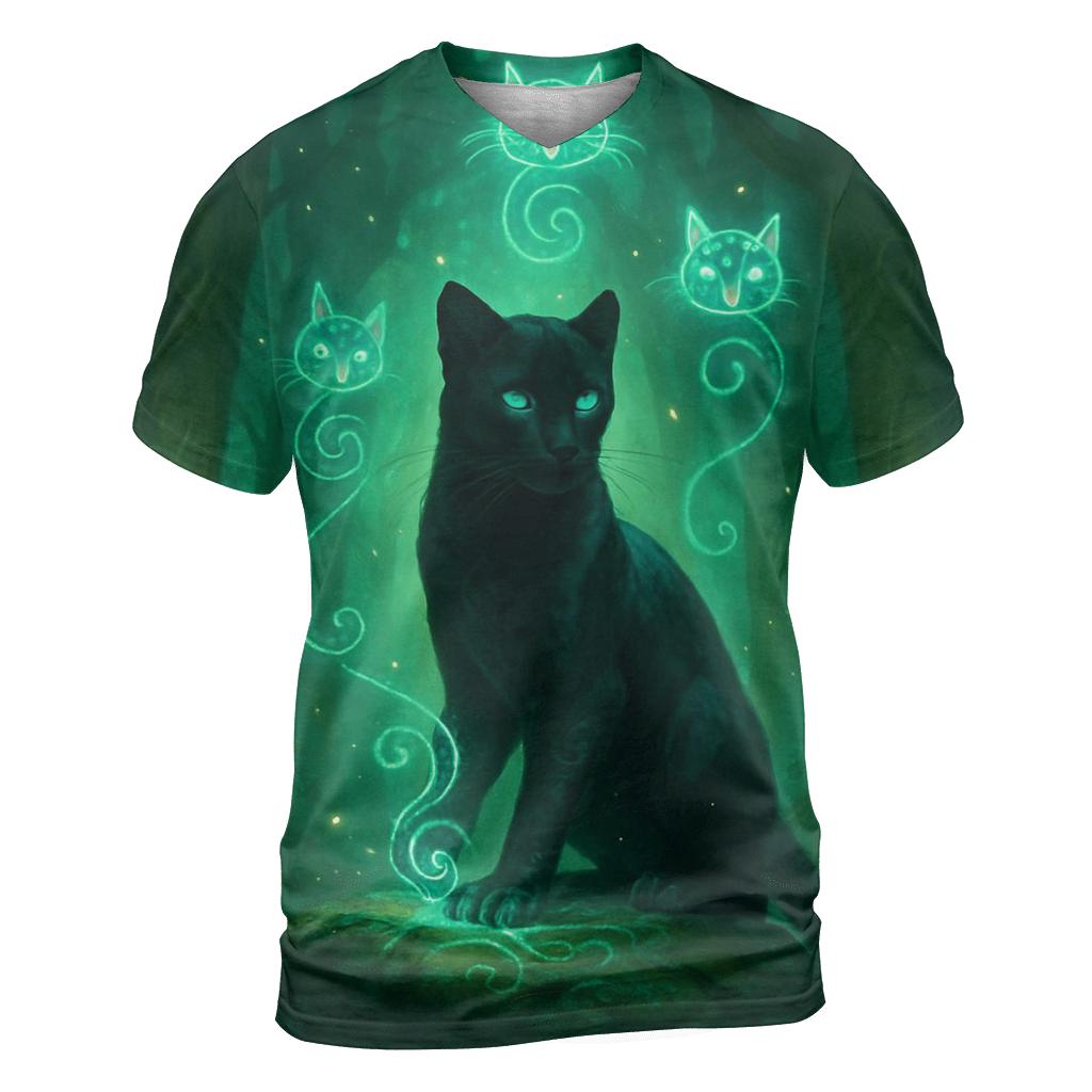 Mystic Rune Forest Panther trendy printed shirt styles