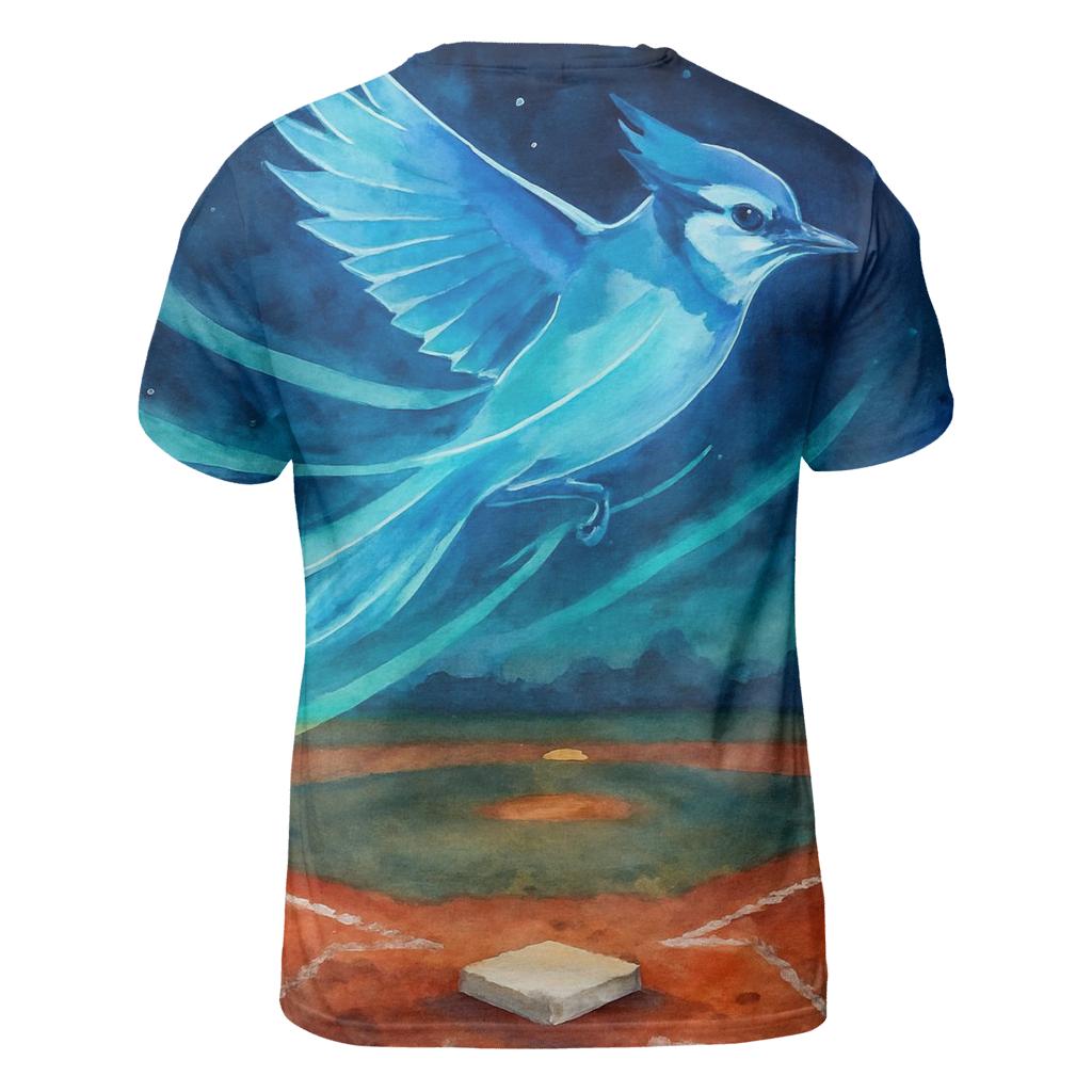 Aurora Feathers On The Diamond Blue Jays artistic all-over print tops