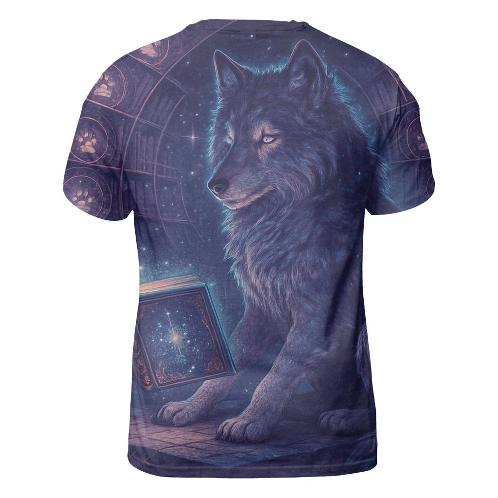 Astral Library Wolf Sage statement graphic shirts