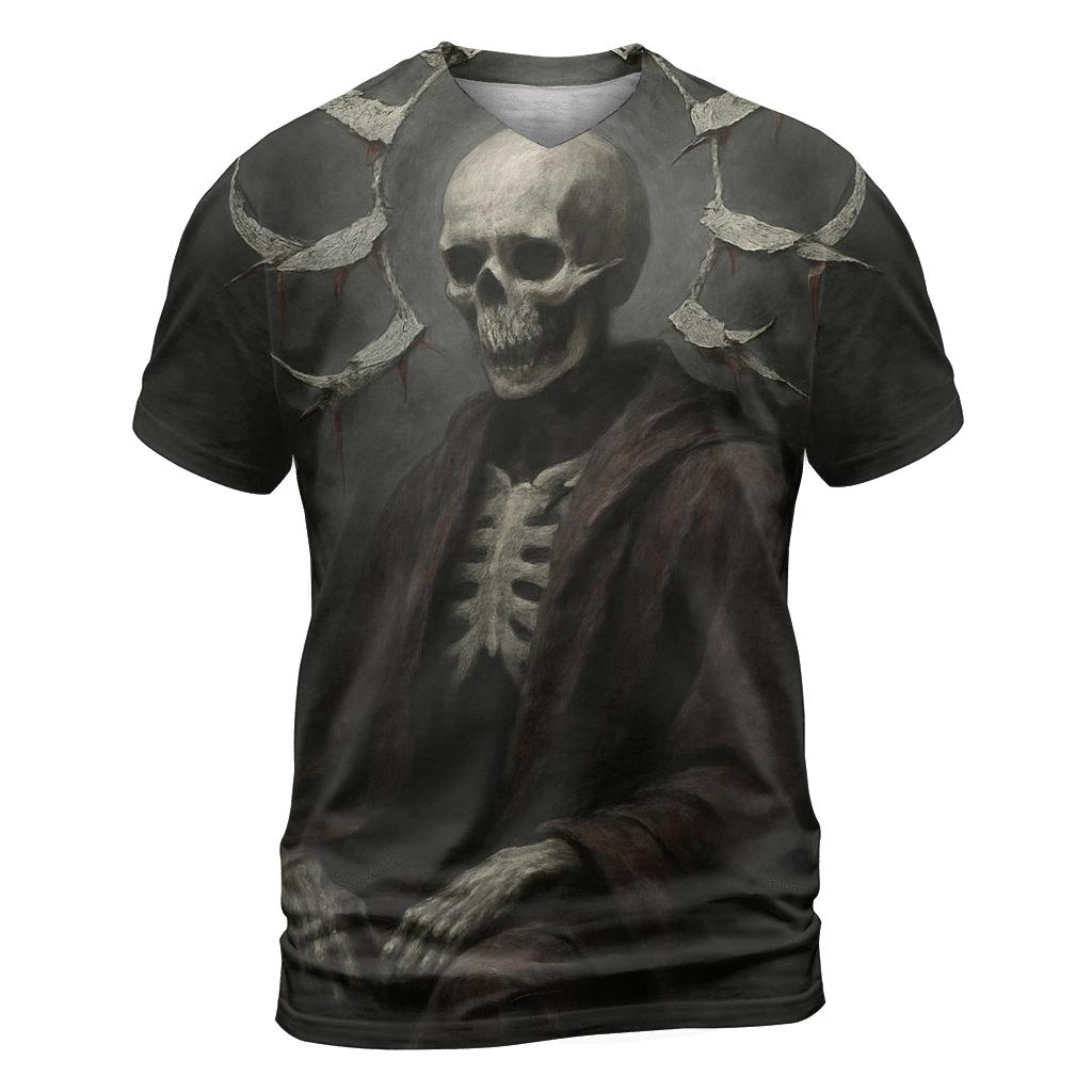 Crowned By Broken Halos artistic all-over print tops